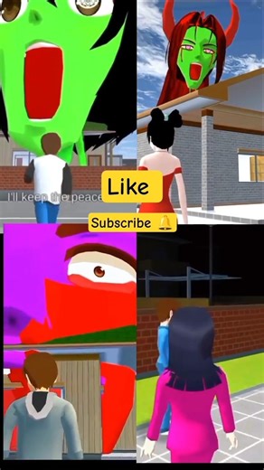 Everyone scared from Big ghost 🧟‍♂️😱 #sakuraschoolsimulator #sakuraschoolsimulator #gamer