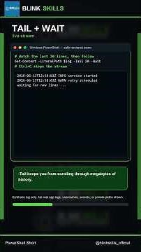 Watch Logs Live with PowerShell Like tail -f #Shorts