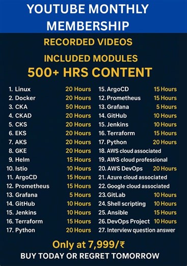 Full DevOps Master Program – 500+ Hours Recorded Training #devopstools #devopstrainingvideos