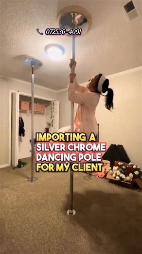Dennis Menez on Instagram: "Importing a silver chrome spinning dancing pole for my client. . . #reelsinstagram #kenya #nairobi #explorepage"
