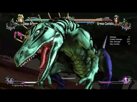 Jojo's Bizarre Adventure: All Star Battle R - Scary Monster double,mount unmount combo.