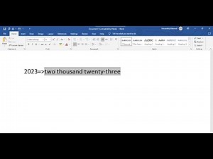 How to convert number to words in Word document? ctrl+F9 {=\\*cardtext} #number #word