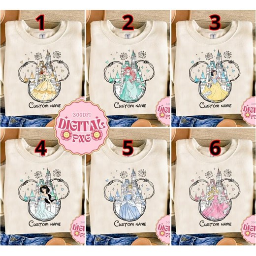 Custom Alldisney Castle Characters File, Princess Castle Png, Personalized Magic Kingdom Family Matching, Disneyland File - Etsy UK