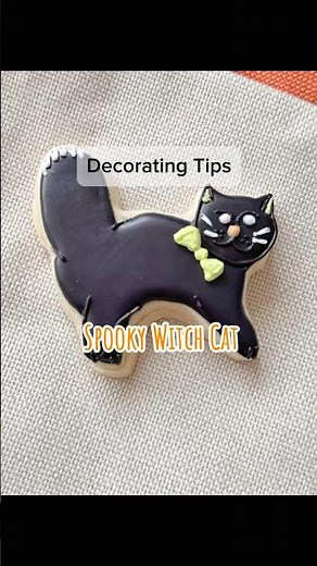Black Cat Cookie Tutorial 🐈‍⬛ | So Cute It’s Scary!