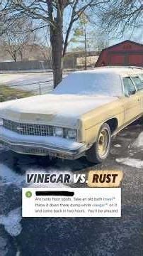 Vinegar VS. Rust - Does it really work?? #restoration #projectcar #rust #science #repair #willitrun