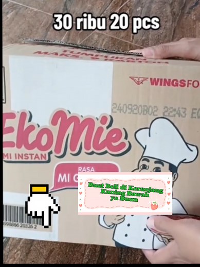 EKO Mie 30 ribu dapat 20 pcs. EkoMie terbuat dari bahan terigu berkualitas dan diproses secara higienis serta menggunakan teknik pengeringan dengan cara digoreng sehingga rasa dan tekstur mie lebih enak.Adanya periode sejarah tertua, Bukti tertulis dan peninggalan yang tertua, Pemukiman yang tertua, Struktur pemerintahan tertua dan bersifat indonesia-sentris. Menunjukkan kebanggaan pada peradapan lokal, Maka diperoleh hari kelahiran Kabupaten Pasoeroean berdasarkan PRASASTI CUNGRANG / SUKCI yang
