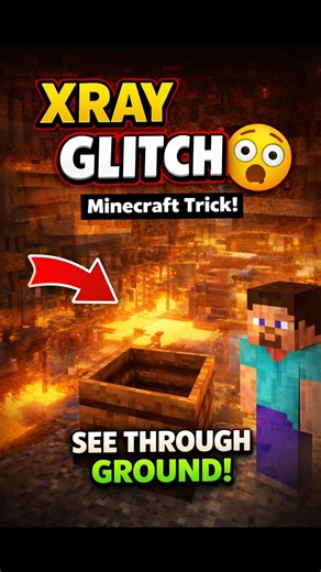 MINECRAFT XRAY GLITCH 😱 | SEE THROUGH GROUND (NO MODS) 🔥