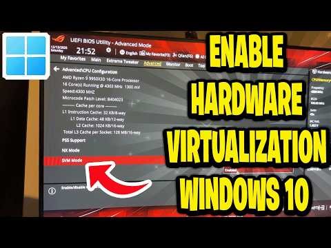 How To Enable Hardware Virtualization On Windows 10