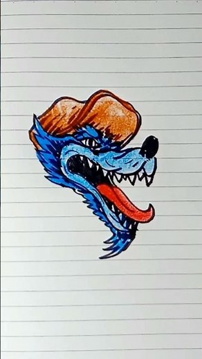 Drawing an angry wolf illustration #drawing