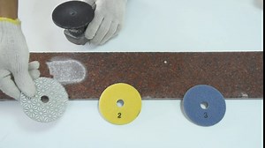 4 Inch Dry Flexible 3 Step Polishing Pad for Stone Marble and Granite -3 Pc Grit 1# 2# 3#