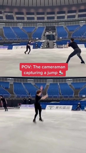 Amazing Cameraman Skills Capturing Figure Skating Jumps
