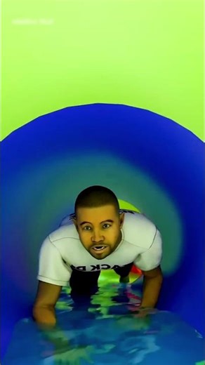 When Get Stuck In A Water Slide 😱 #shorts