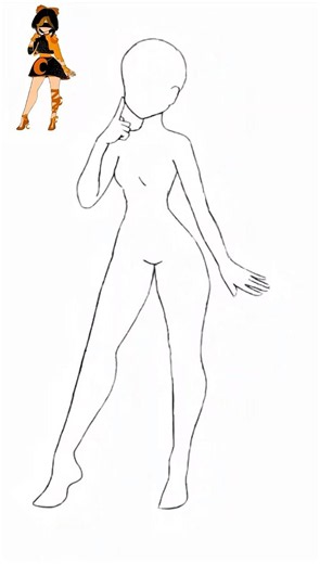draw with sushi, drawing tutorial, cute doll drawing, anime girl drawing, kawaii drawing,