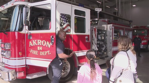Akron families got a chance to see firsthand what fire crews do at an Akron Fire Department open house at Fire Station #4 on Thornton Street. | WKYC Channel 3 - Cleveland