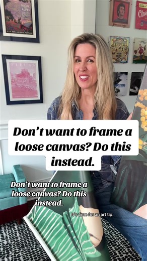 Don’t want to frame a loose canvas? Do this instead. Loose canvas? No problem. Stretch it over an old canvas and staple it tight. Easy fix. Stay tuned for part 2 where I show you how I style them! #repurpose #upcycle #canvashack #circularliving #framehack