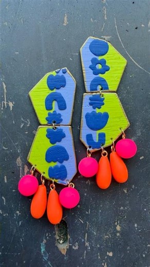 The Bigger And Better Pair #polymerclayearrings