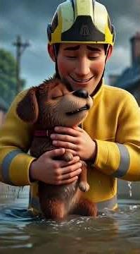 Dog Rescue in Flood 🐶🌊 | Emotional Animal Rescue Story | Heart Touching Animation