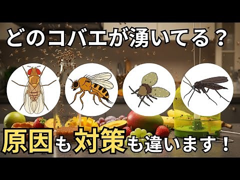 【保存版】コバエはなぜ湧く？4種類の正体と原因別の対策を徹底解説【ずんだもん解説】
