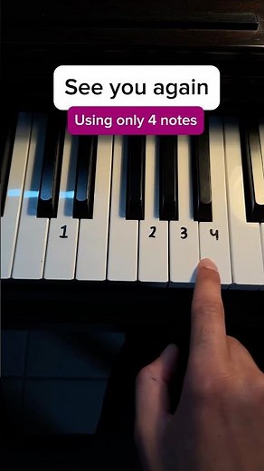 Using only 4 notes 🎶 #pianotutorial #piano #pianolessons