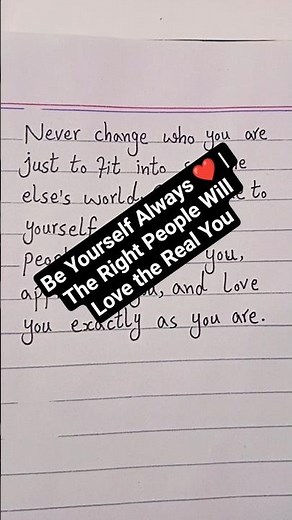 Be Yourself Always ❤️ | The Right People Will Love the Real You#quotes #shortsfeed #usa #motivation