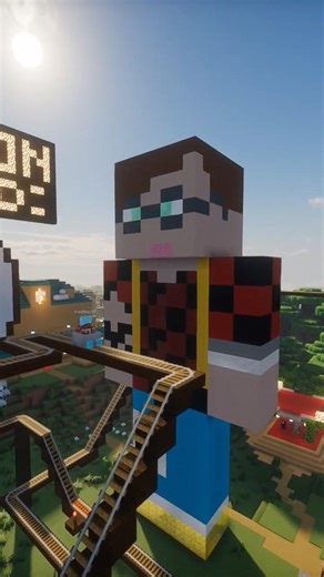 🎢 La MONTAGNA RUSSA nel mondo di MINECRAFT di @MoD3rNSt3pNy @St3pNy 🎢 #minecraft #minecraftbuilding