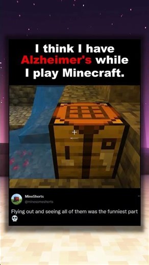 Minecraft Player Forgets About Every Crafting Table