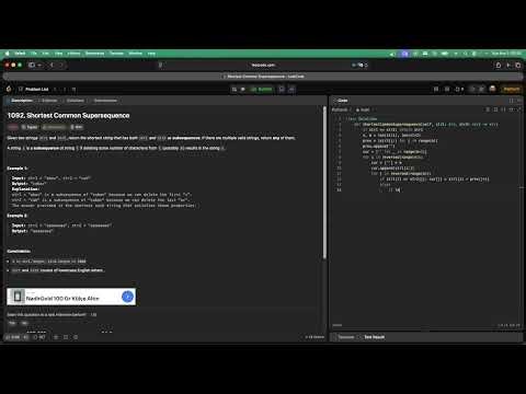No Sound Leetcode 1092: Shortest Common Supersequence
