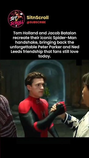 Tom Holland & Jacob Batalon’s Iconic Handshake in Spiderman #spiderman