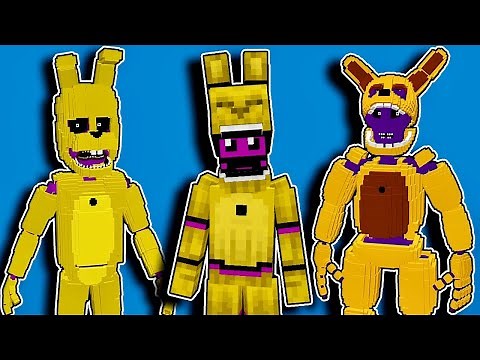 ALL SpringBonnie in Minecraft PE ADDON FNAF