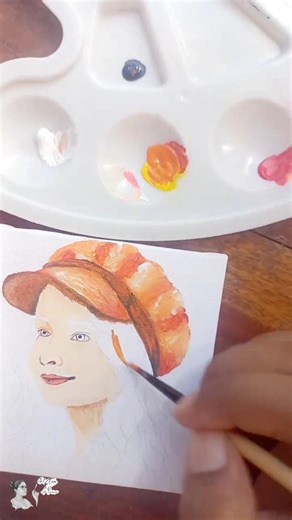 Beautiful Girl with Golden Hair | Women's Canvas Potrait Drawing #art #drawing #painting #canvas