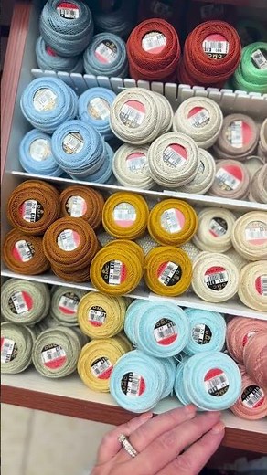 We have 65+ colors of DMC #8 thread pearl cotton balls!