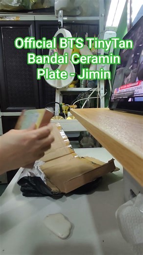 #unboxing #shopee Official BTS TinyTan Bandai Japan Ceramic plate #jimin #bts