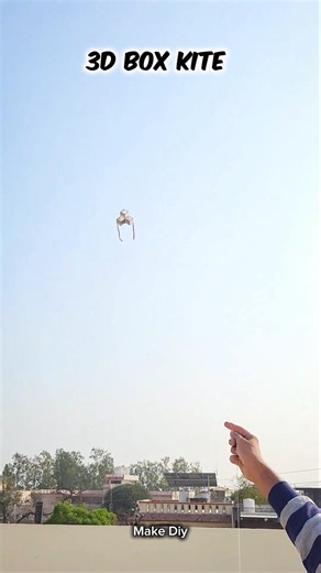 Bina Bamboo Ki 3D Kite 😱 | Sirf Thermocol Se Banayi Box Kite 🪁 | Easy Kite DIY #kite #makarsankranti