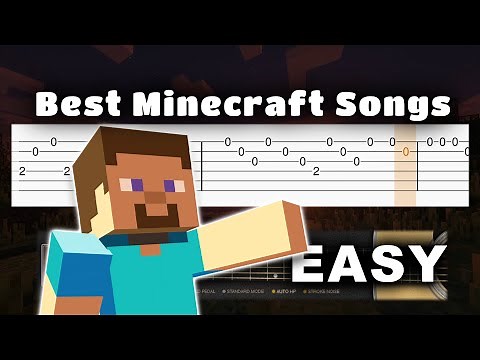 BEST Minecraft songs - EASY Guitar tutorial (TAB)