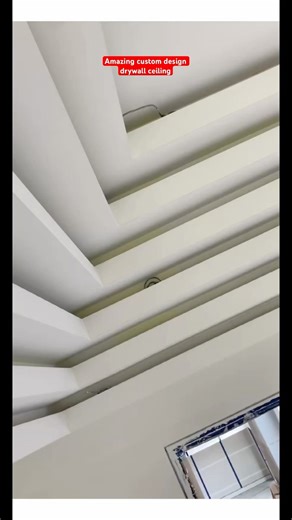 Drywall custom ceiling a good complex design finished with drywall,corner beads and mud ✅✅