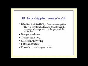 CIS464 Information Retrieval Systems Overview part1