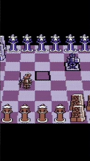 ♟️Battle Chess - Pawn vs. Knight - Fight - C64 #chess #battlechess #c64