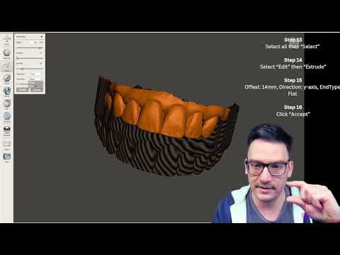 Creating a hollow dental model in Mesh Mixer