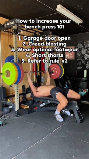 Blasting Creed has been shown to increase your lifts by at least 5%. Side note: bodyweight around 175 and 300 going up. Join Fit Fathers Fellowship on Facebook to level up faith, family, and fitness. #fitdad #alphadad #garagegym #benchpress #creed | Ben Barker Fitness