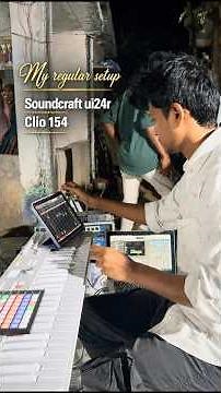 My regular live setup with Soundcraft Ui24R & Clio 154—clean sound and complete control! 🎧🔥