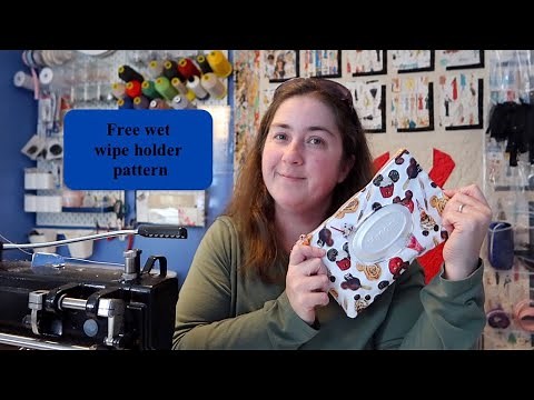 Free wet wipe pouch pattern with tutorial on binding and using waterproof canvas domestic friendly