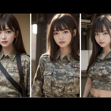 【迷彩】ミリタリーガール【AI美少女】