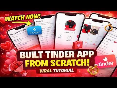 💘 Tinder Clone Dating App in Flutter | Complete Tutorial for Beginners & App Development Project