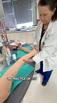 #Phlebotomy instructor shares how students will first learn blood draws on mannequins! #pimamedical