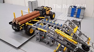 This LEGO Firewood Factory Splits Real (Tiny) Logs