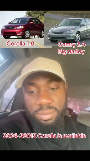 Comparing the Toyota Corolla 1.8 and Camry 2.4