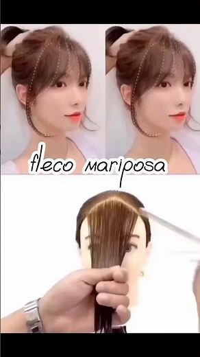 COMO CORTAR FLEQUILLO/FLANJINHA/CORTE MARIPOSA/flequillo coreano APOYAME CON UN SUPER GRACIAS 🙏🤗