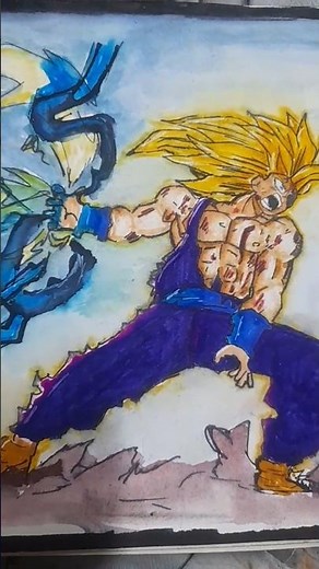 gohan ssj2 drawing #animedrawing #dragoball #confess your love funk