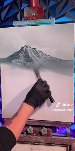 Paint Stunning Mountains in Black and White