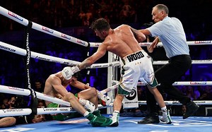 Watch: Leigh Wood delivers vicious knockout to send Michael Conlan tumbling out of the ring